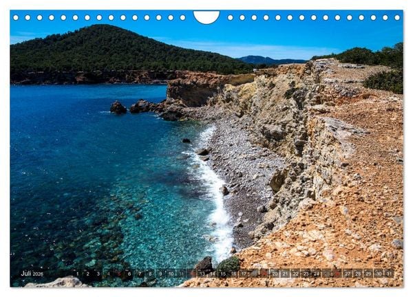 Produktbild: Ibiza K&uuml;ste, Buchten und Str&auml;nde (Wandkalender 2026 DIN A4 quer), CALVENDO Monatskalender