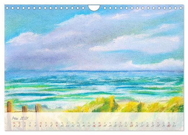 Produktbild: Gemalter K&uuml;stenzauber - Mit Pinsel und Farbe entlang der deutschen K&uuml;ste (Wandkalender 2027 DIN A4 quer), CALVENDO Monatskalender