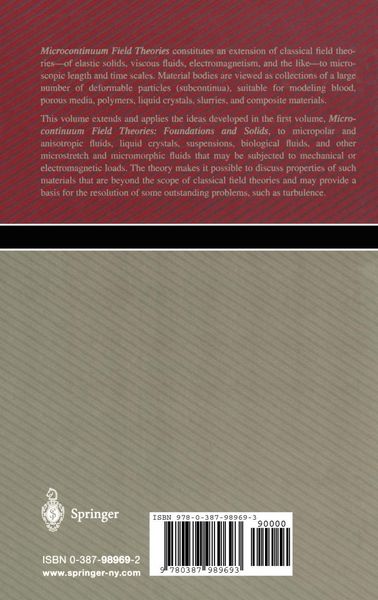 Produktbild: Microcontinuum Field Theories