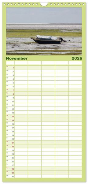 Produktbild: Familienplaner 2026 - Texel, eine Perle Frieslands mit 5 Spalten (Wandkalender, 21 x 45 cm) CALVENDO