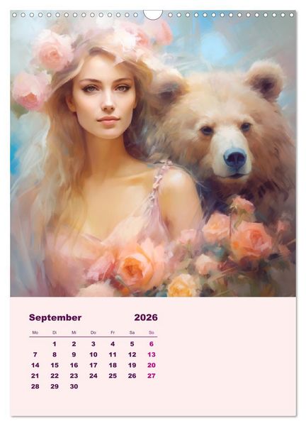 Produktbild: Elfen mit Krafttieren. Zauberhafte Lichtwesen (Wandkalender 2026 DIN A3 hoch), CALVENDO Monatskalender