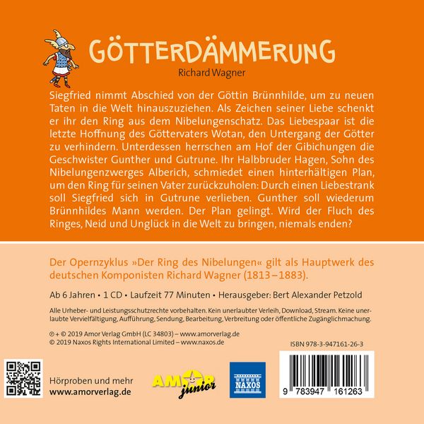 Produktbild: G&ouml;tterd&auml;mmerung, Der Ring des Nibelungen f&uuml;r kleine H&ouml;rer, Die ZEIT-Edition