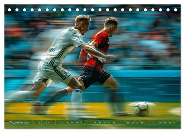Produktbild: Fu&szlig;ball - Dynamik am Ball (Tischkalender 2026 DIN A5 quer), CALVENDO Monatskalender