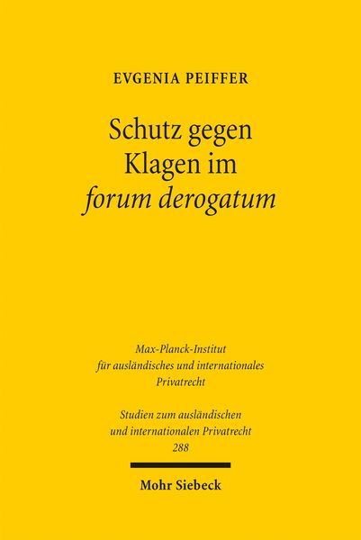 Produktbild: Schutz gegen Klagen im forum derogatum