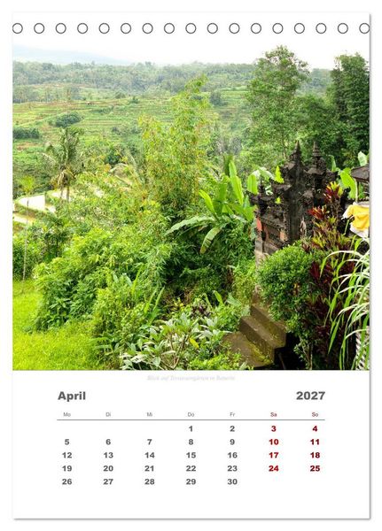 Produktbild: Reiseimpressionen durch Bali (Tischkalender 2027 DIN A5 hoch), CALVENDO Monatskalender