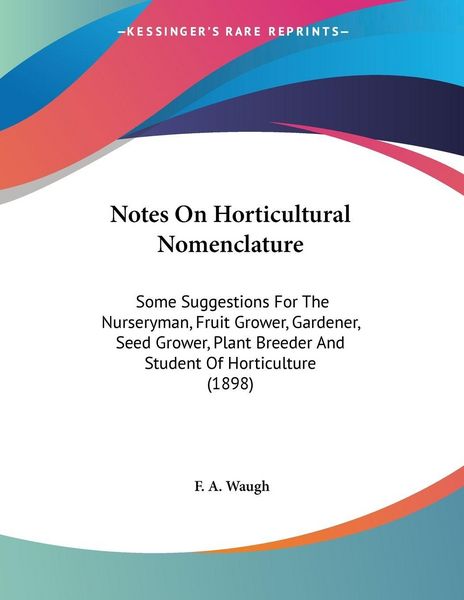 Produktbild: Notes On Horticultural Nomenclature