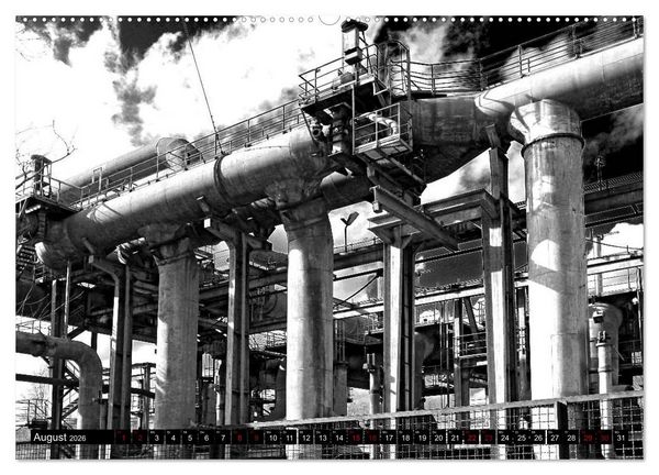 Produktbild: LaPaDu-H&uuml;ttenwerk Duisburg (hochwertiger Premium Wandkalender 2026 DIN A2 quer), Kunstdruck in Hochglanz