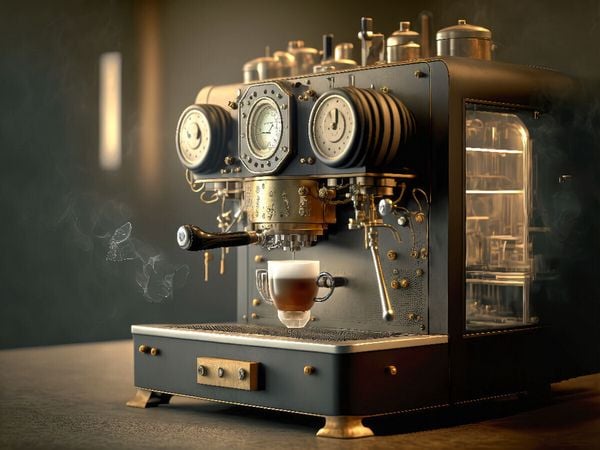 Produktbild: CALVENDO Puzzle Steam-Punk Kaffeemaschine | 1000 Teile Lege-Gr&ouml;&szlig;e 64x48cm Foto-Puzzle f&uuml;r gl&uuml;ckliche Stunden