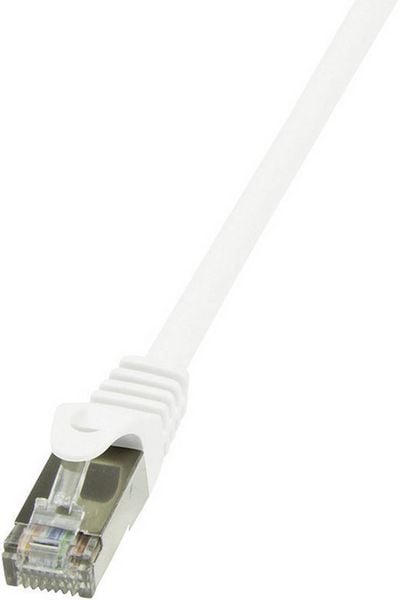 Produktbild: LogiLink CP2111S RJ45 Patchkabel CAT 6 F/UTP 20.00m Wei&szlig; mit Rastnasenschutz 1St.