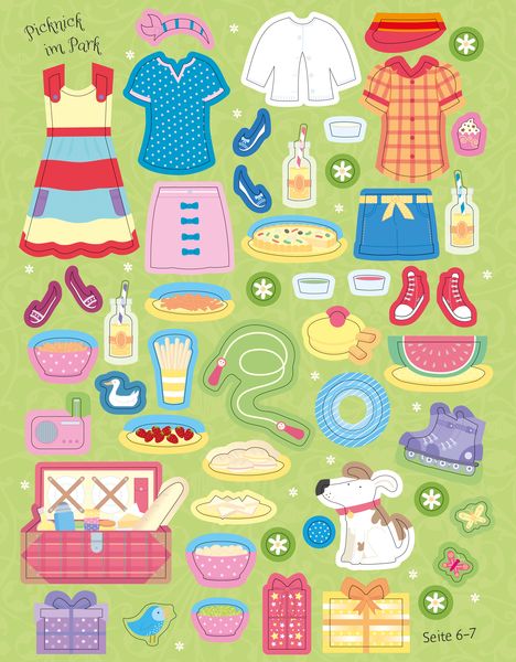 Mein Anziehpuppen-Stickerbuch: Partys