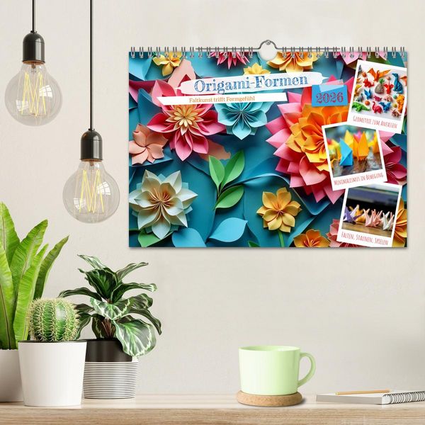 Produktbild: Origami-Formen (Wandkalender 2026 DIN A4 quer), CALVENDO Monatskalender