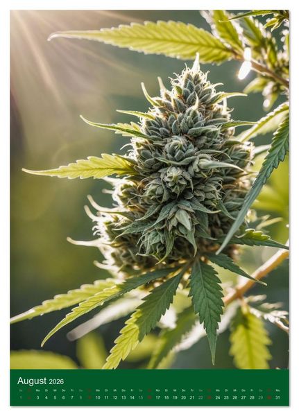 Produktbild: Grow your Year - Der Cannabis Kalender f&uuml;r Fans und Grower (Tischkalender 2026 DIN A5 hoch), CALVENDO Monatskalender