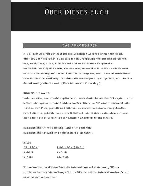 Produktbild: Das Gitarren Akkordbuch - &Uuml;ber 2000 Gitarrenakkorde - Pop-Rock-Jazz-Blues-Klassik
