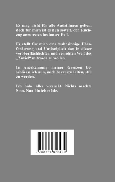 Produktbild: Ins innere Exil - Autismus, Therapie-Zentren, Psychiater, Mobbing, Diskriminierung, Vorsorgeuntersuchung, Autisten im Film, neurotypisch, allistisch,