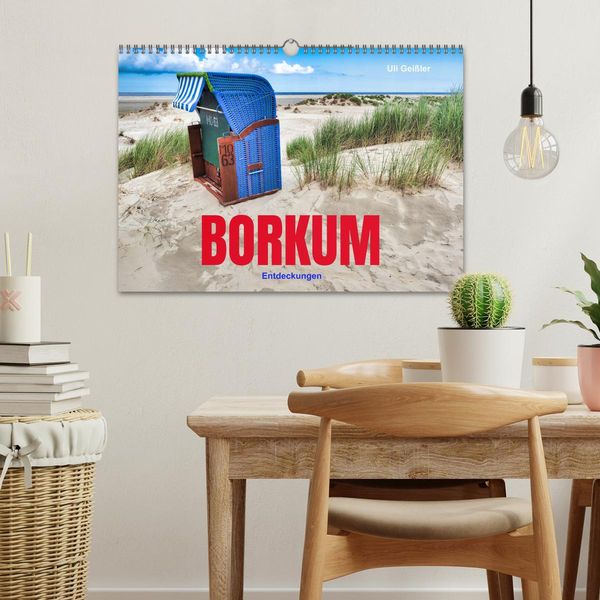 Produktbild: BORKUM Entdeckungen (Wandkalender 2026 DIN A3 quer), CALVENDO Monatskalender
