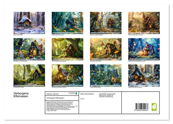 Produktbild: Verborgene Elfenoasen (hochwertiger Premium Wandkalender 2026 DIN A2 quer), Kunstdruck in Hochglanz