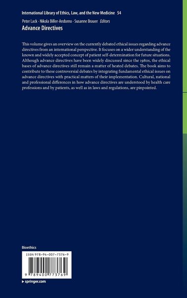 Produktbild: Advance Directives