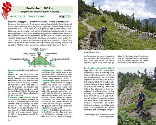 Produktbild: ROTHER Wanderbuch Wandern mit Hund Allg&auml;u. mit Tannheimer Tal und Kleinwalsertal. 40 Vierbeiner-Touren