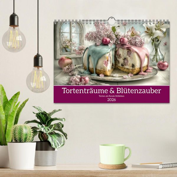 Produktbild: Tortentr&auml;ume & Bl&uuml;tenzauber (Wandkalender 2026 DIN A4 quer), CALVENDO Monatskalender