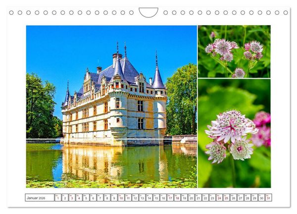Produktbild: Schl&ouml;sser der Loire - Romantik Pur (Wandkalender 2026 DIN A4 quer), CALVENDO Monatskalender