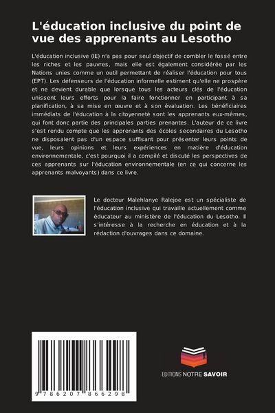 Produktbild: L'&eacute;ducation inclusive du point de vue des apprenants au Lesotho