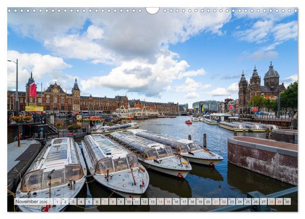 Produktbild: Amsterdam - Hauptstadt der Niederlande (Wandkalender 2026 DIN A3 quer), CALVENDO Monatskalender