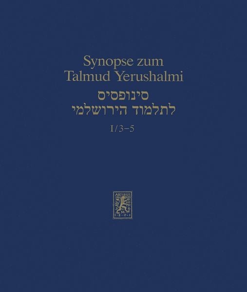Produktbild: Synopse zum Talmud Yerushalmi