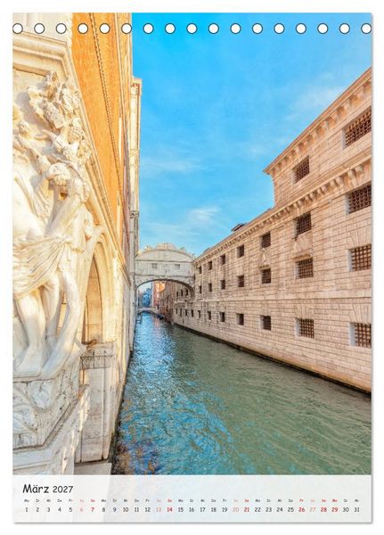 Produktbild: Venedig und Burano, Stadt am Wasser und Insel der bunten H&auml;user (Tischkalender 2027 DIN A5 hoch), CALVENDO Monatskalender