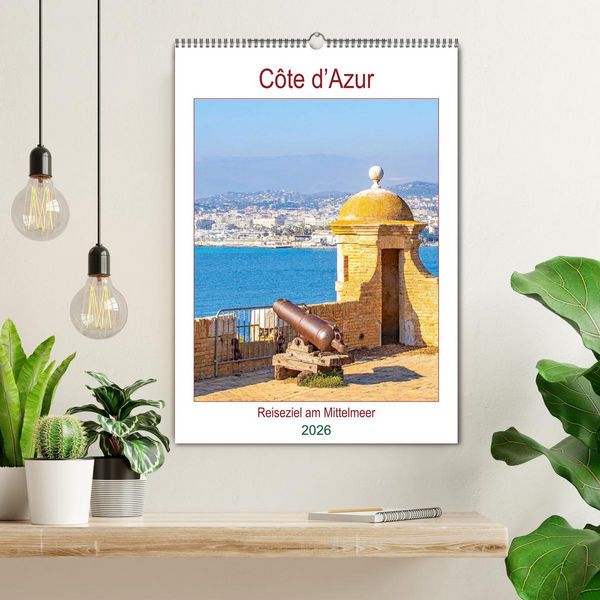 Produktbild: C&ocirc;te d&rsquo;Azur - Reiseziel am Mittelmeer (Wandkalender 2026 DIN A2 hoch), CALVENDO Monatskalender