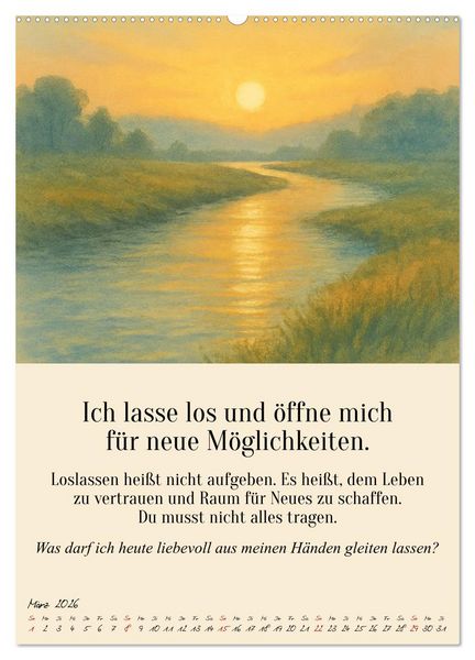 Produktbild: 12 Schl&uuml;ssel zur inneren Freiheit - Ein Jahr f&uuml;r dein inneres Zuhause &ndash; liebevoll, mutig, echt. (Wandkalender 2026 DIN A2 hoch), CALVENDO Monatskalender