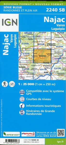 Produktbild: Najac.Varen-Lagu&eacute;pie 1:25 000