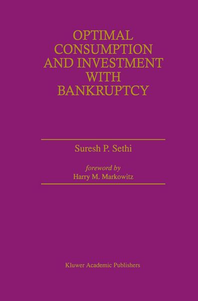 Produktbild: Optimal Consumption and Investment with Bankruptcy