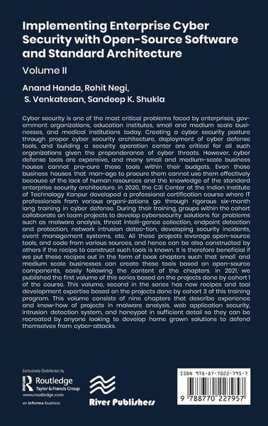 Produktbild: Implementing Enterprise Cyber Security with Open-Source Software and Standard Architecture