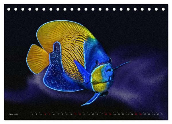 Produktbild: Artwork Unterwasser - Erlebnis Tauchen (Tischkalender 2026 DIN A5 quer), CALVENDO Monatskalender