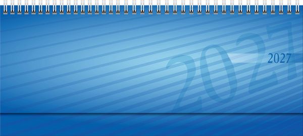 Produktbild: rido/id&eacute; 7036102307 Querterminbuch Mod. septant 2027 305&times;105 mm, Kunststoff, blau