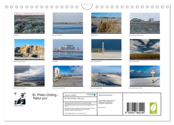 Produktbild: St. Peter-Ording - Natur pur (Wandkalender 2026 DIN A4 quer), CALVENDO Monatskalender