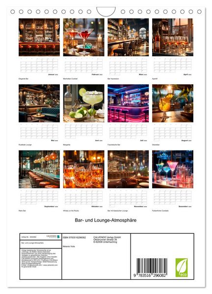 Produktbild: Bar- und Lounge-Atmosph&auml;re (Wandkalender 2026 DIN A4 hoch), CALVENDO Monatskalender