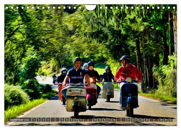 Produktbild: Low-angle shots of scooters (Wall Calendar 2026 DIN A4 landscape), CALVENDO 12 Month Wall Calendar