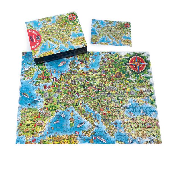 Produktbild: Puzzle De.tail Europa-Karte (1000 Teile) DT1000-16