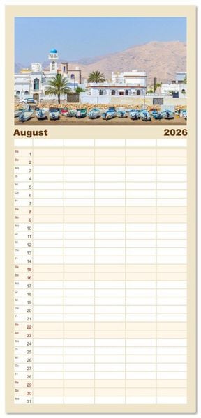 Produktbild: Familienplaner 2026 - Oman - Historische Perle des Orients mit 5 Spalten (Wandkalender, 21 x 45 cm) CALVENDO