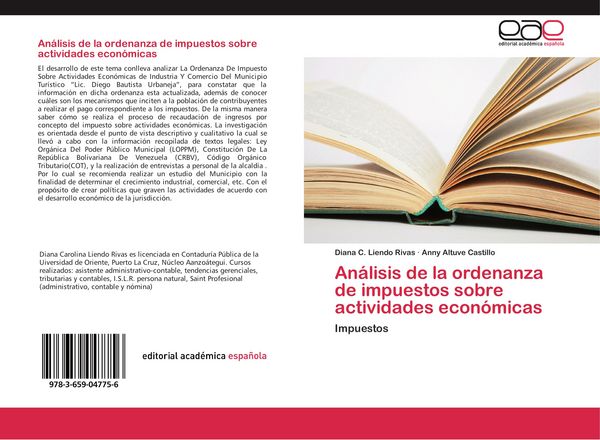 Produktbild: An&aacute;lisis de la ordenanza de impuestos sobre actividades econ&oacute;micas