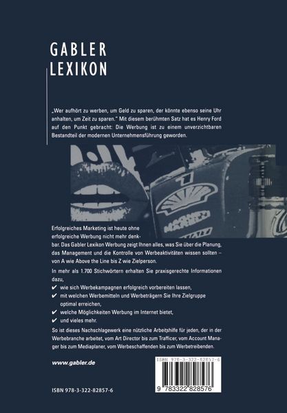 Produktbild: Gabler Lexikon Werbung