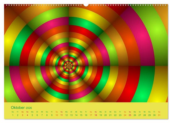Produktbild: Neonfarben (Wandkalender 2026 DIN A2 quer), CALVENDO Monatskalender