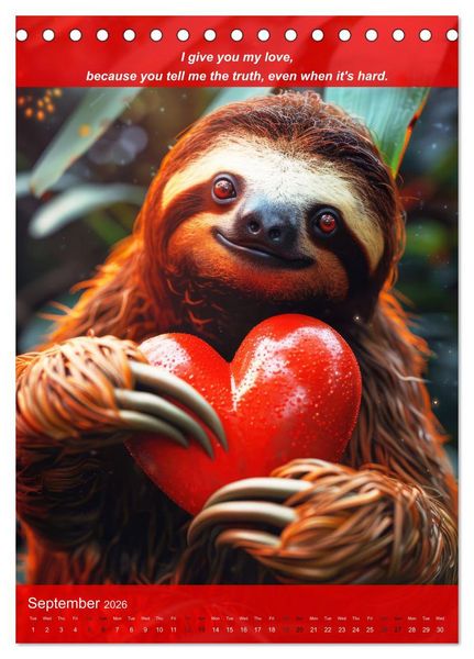 Produktbild: I'll give you my love (Desk Calendar 2026 DIN A5 portrait), CALVENDO 12 Month DeskCalendar