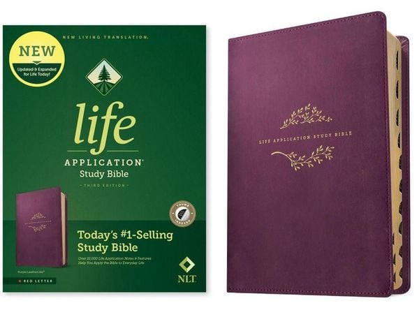 Produktbild: NLT Life Application Study Bible, Third Edition (Leatherlike, Purple, Indexed, Red Letter)