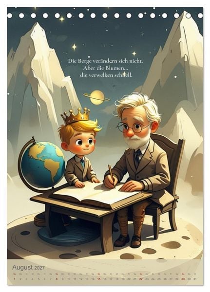 Produktbild: Man sieht nur mit dem Herzen gut &ndash; &Uuml;ber Liebe, Verantwortung und kleine Planeten (Tischkalender 2027 DIN A5 hoch), CALVENDO Monatskalender