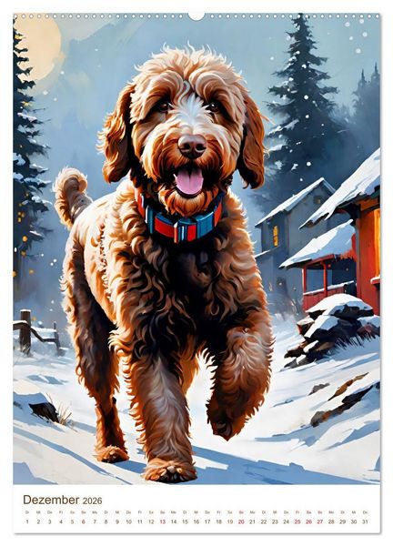 Produktbild: Der Labradoodle (Wandkalender 2026 DIN A2 hoch), CALVENDO Monatskalender