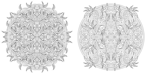 Produktbild: Blumen-Mandalas (Ausmalbuch zur kreativen Stressbew&auml;ltigung)