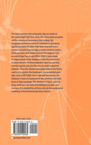 Produktbild: Thermodynamic Data, Models, and Phase Diagrams in Multicomponent Oxide Systems