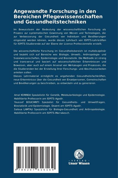 Produktbild: Angewandte Forschung in den Bereichen Pflegewissenschaften und Gesundheitstechniken